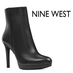 *NEW* Nine West Quanette Platform Booties Black/US8